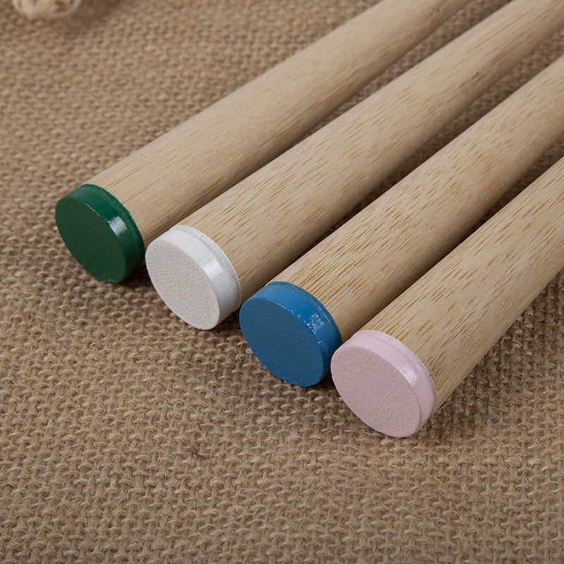 Bamboo Toothbrush Large Tail Cone Shaped Flocking Manual Bamboo Toothbrush