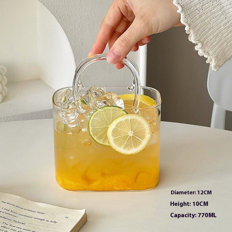 Summer Fruit Teas Glass Handbag Cup
