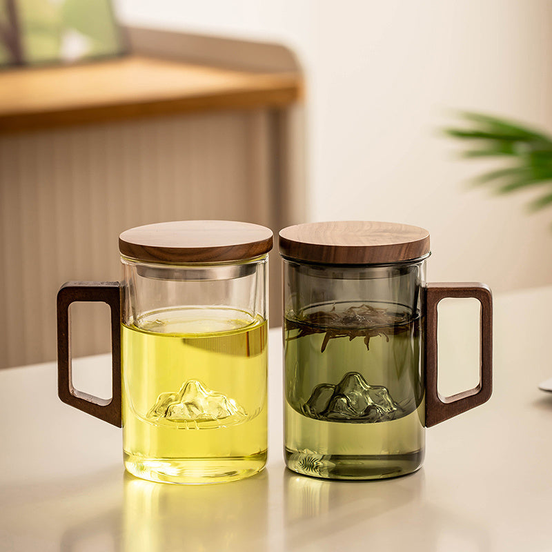 A524 Glass Tea Cup Home Tea Separation Tea Brewing Cup