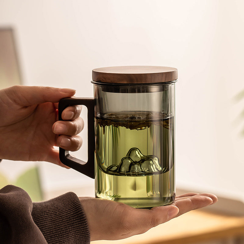 A524 Glass Tea Cup Home Tea Separation Tea Brewing Cup